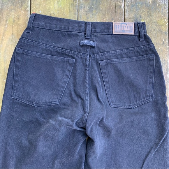 Vintage 90s Black 100% Cotton High Waisted Straight Leg Casual Denim Mom Jeans - Picture 13 of 16